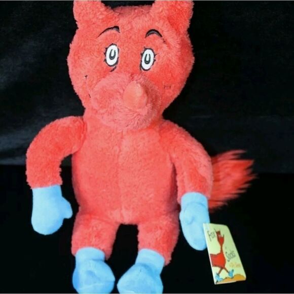 Dr. Seuss FOX IN SOCKS 18" Red Plush Soft Stuffed Animal by Kohls Cares For Kids - Picture 1 of 6